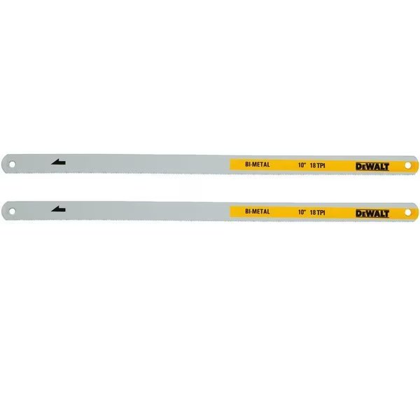 DeWalt 10 in. Bi-Metal Hacksaw Blades 18 TPI 2 pk, Stanley, Mfr#: DWHT20548
